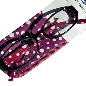 Foster Grant Dots Readers +1.75 Black/Purple